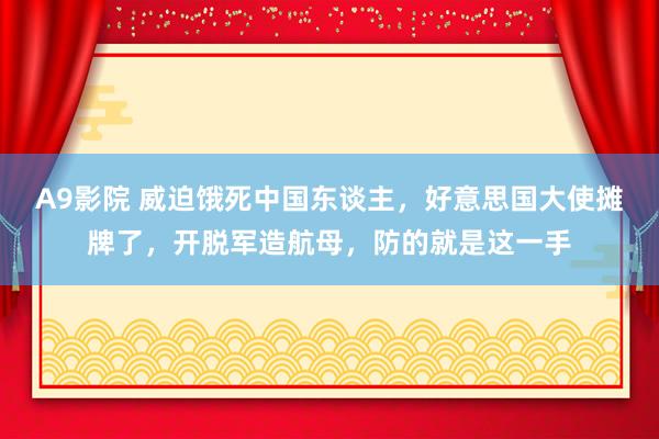 A9影院 威迫饿死中国东谈主，好意思国大使摊牌了，开脱军造航母，防的就是这一手