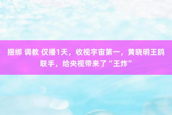 捆绑 调教 仅播1天，收视宇宙第一，黄晓明王鸥联手，给央视带来了“王炸”