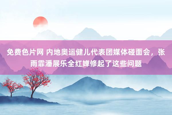 免费色片网 内地奥运健儿代表团媒体碰面会，张雨霏潘展乐全红婵修起了这些问题