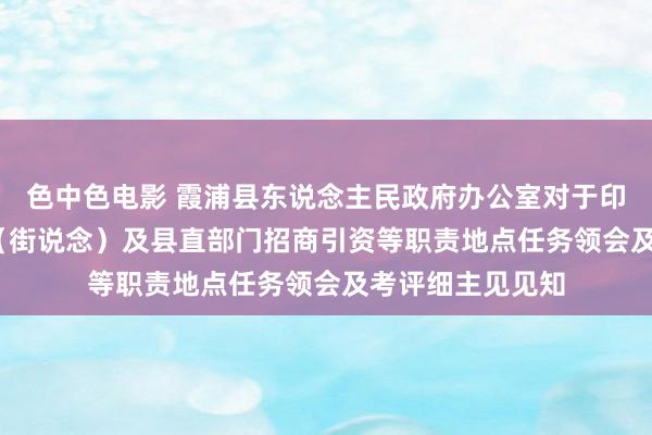 色中色电影 霞浦县东说念主民政府办公室对于印发2019年州里（街说念）及县直部门招商引资等职责地点任务领会及考评细主见见知